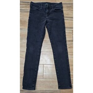 American Eagle Outfitters Womens‎ Jeans Black Next Level Stretch Skinny Size 8